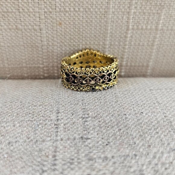 Vintage Style Ring Gold Tone Fashion Jewelry Women Ring Size 7.5 NWT Unbranded - Picture 7 of 12